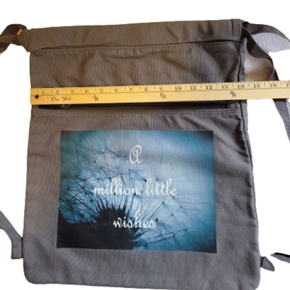 Backpack/Drawstring Bag, cotton, gray. - Picture 4 of 7